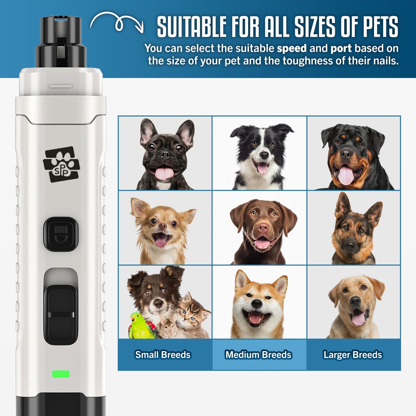 Soft Pet Paws™ v2 - Professional Dog Nail Grinder - Soft Pet Paws