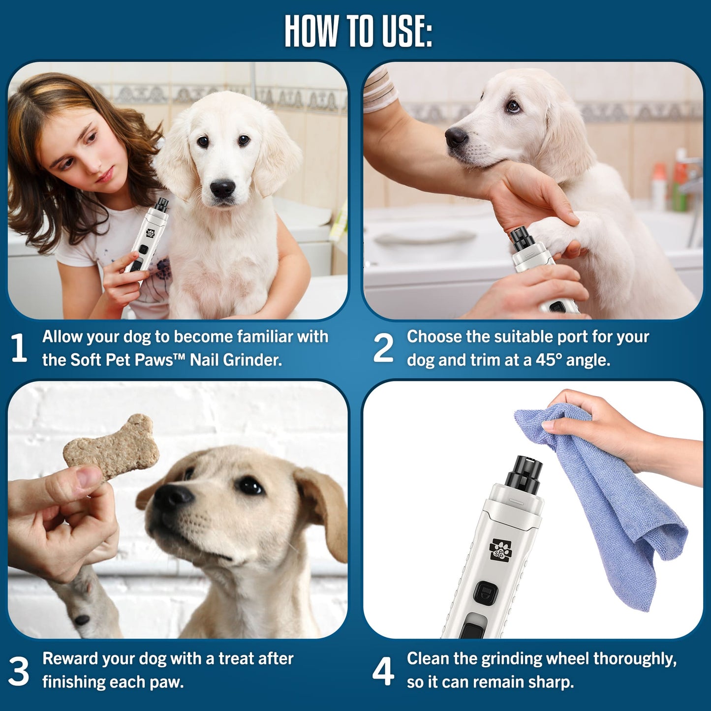 Soft Pet Paws™ v2 - Professional Dog Nail Grinder - Soft Pet Paws