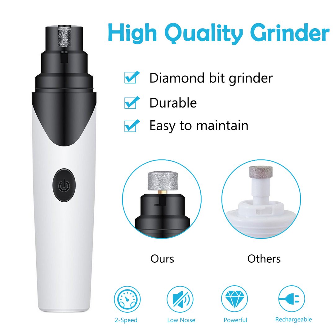 Hansona Pet Nail Trimmer with Diamond Bit Grinder