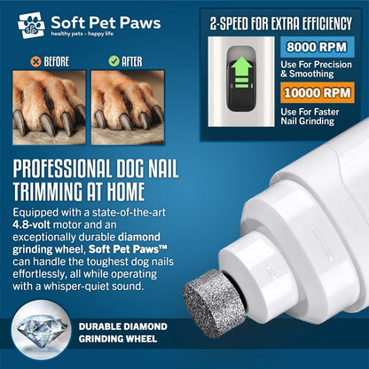 Soft Pet Paws™ v2 - Professional Dog Nail Grinder - Soft Pet Paws